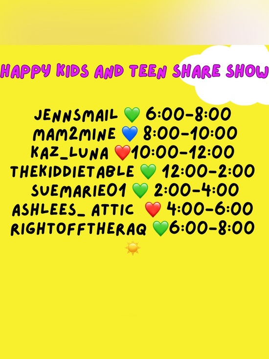 Other - Kids and teen first share show every Thursday!
Let’s get you what you need!